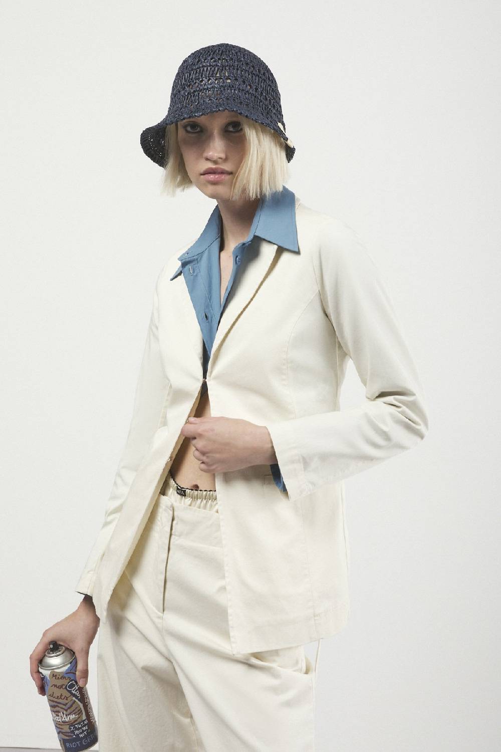 ottod'Ame Cotton jacket with strings Vendita