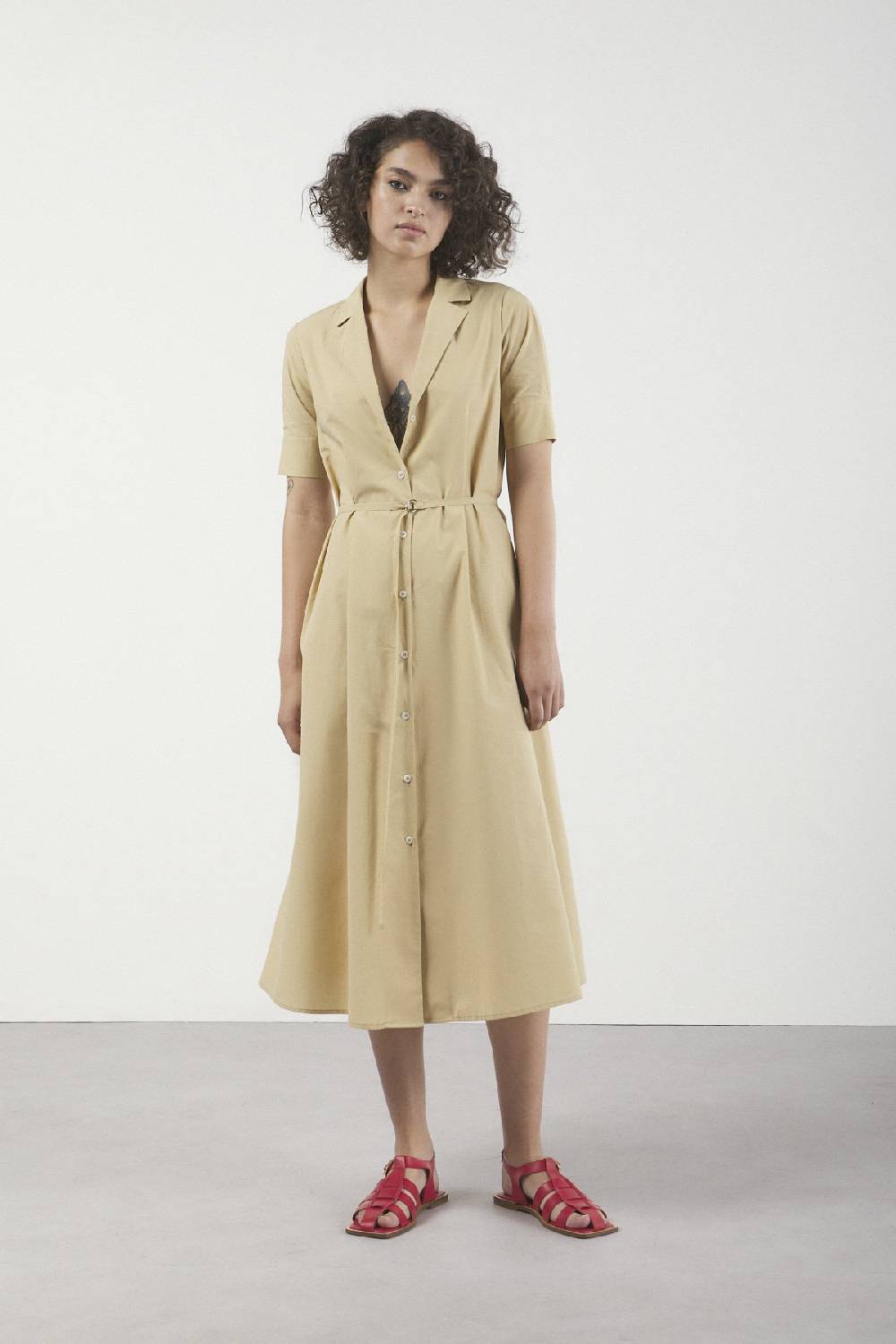 ottod'Ame Poplin midi chemisier Spedizione Gratuita