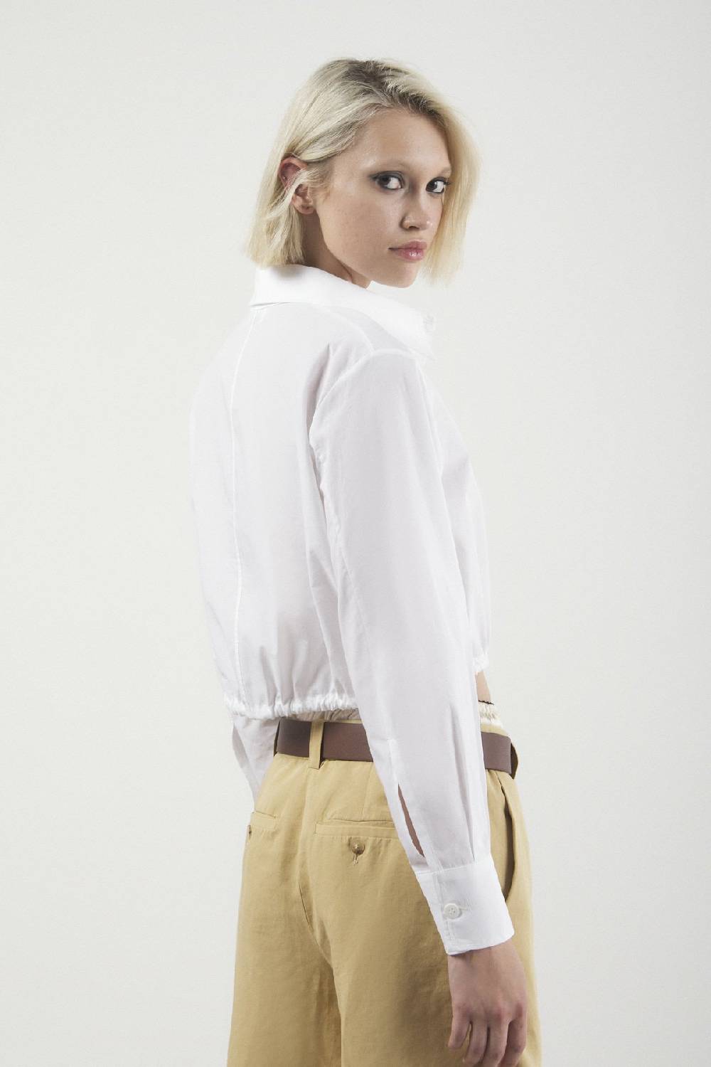 ottod'Ame Poplin cropped shirt Pezzi Unici
