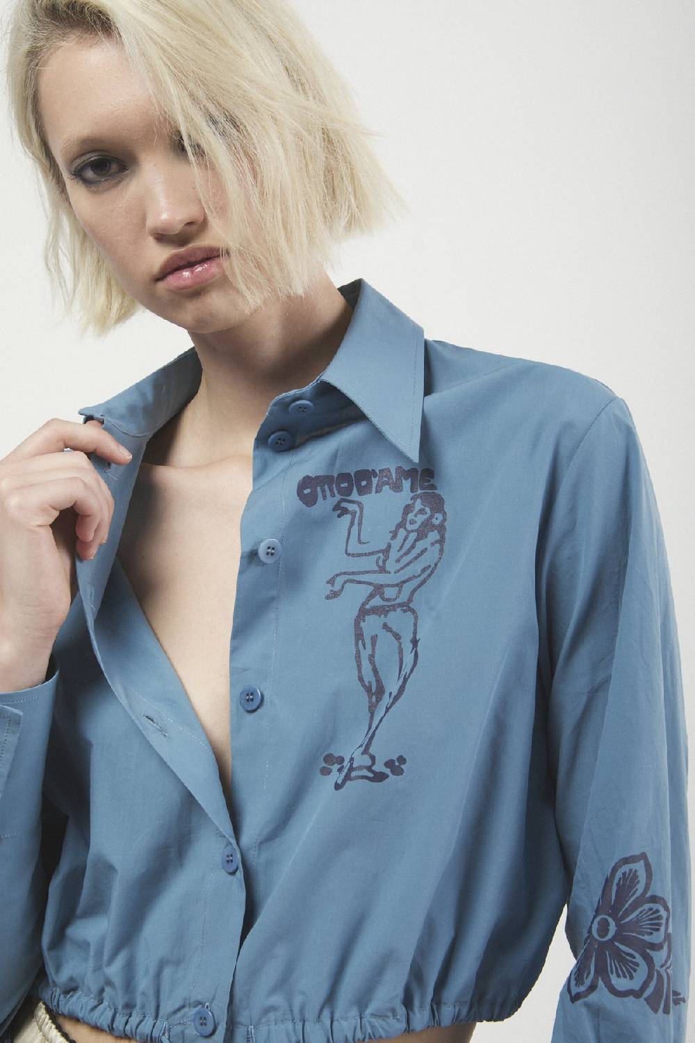 ottod'Ame Poplin cropped shirt Soddisfazione Garantita