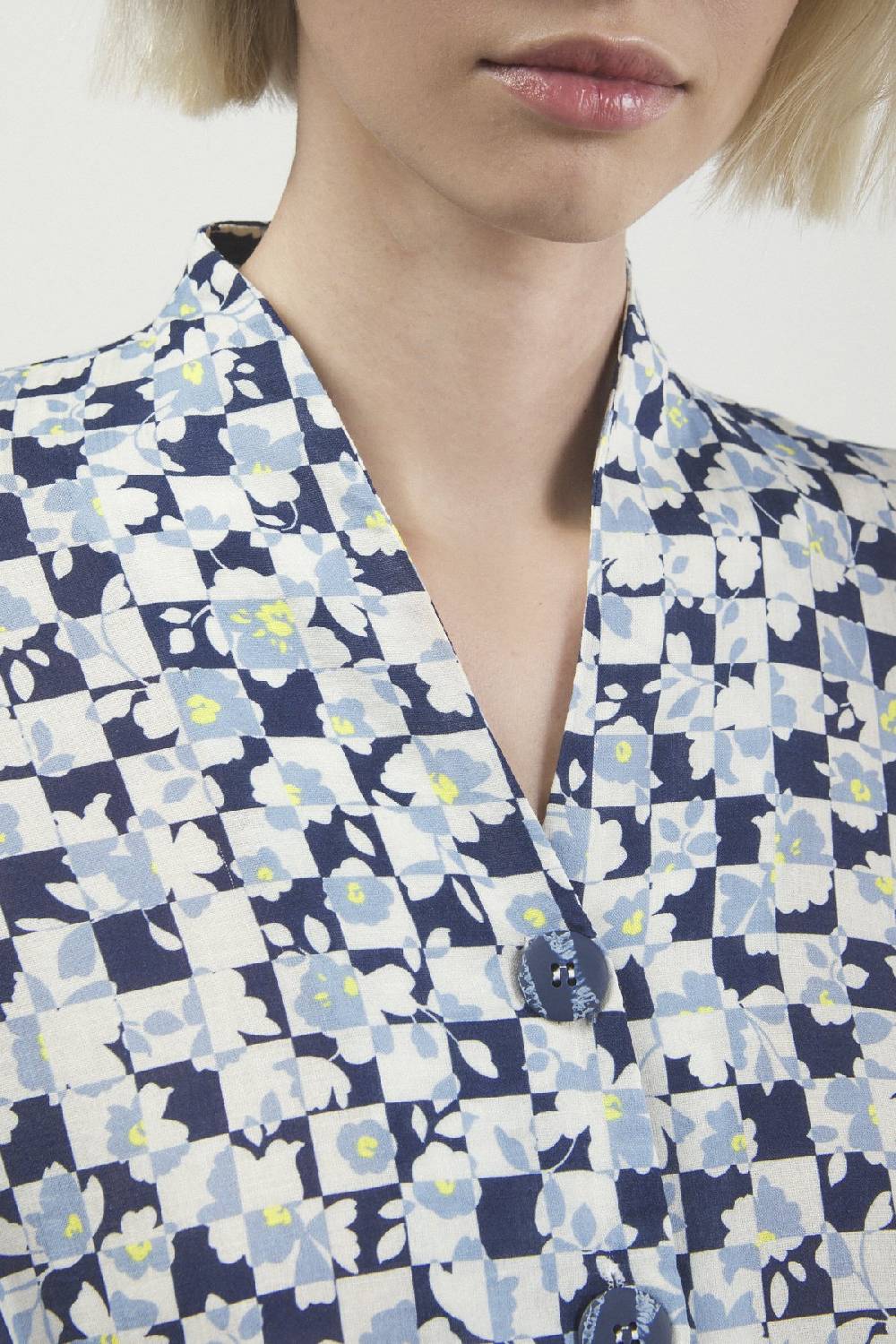 ottod'Ame Printed dress with pleated skirt Qualità Garantita