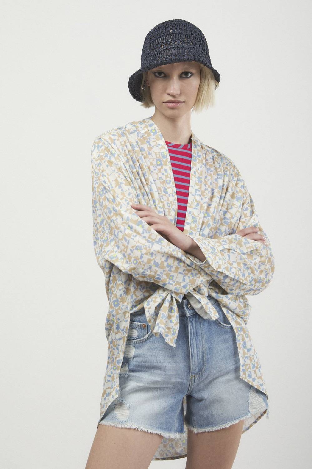 ottod'Ame Printed oversize shirt Negozi Online