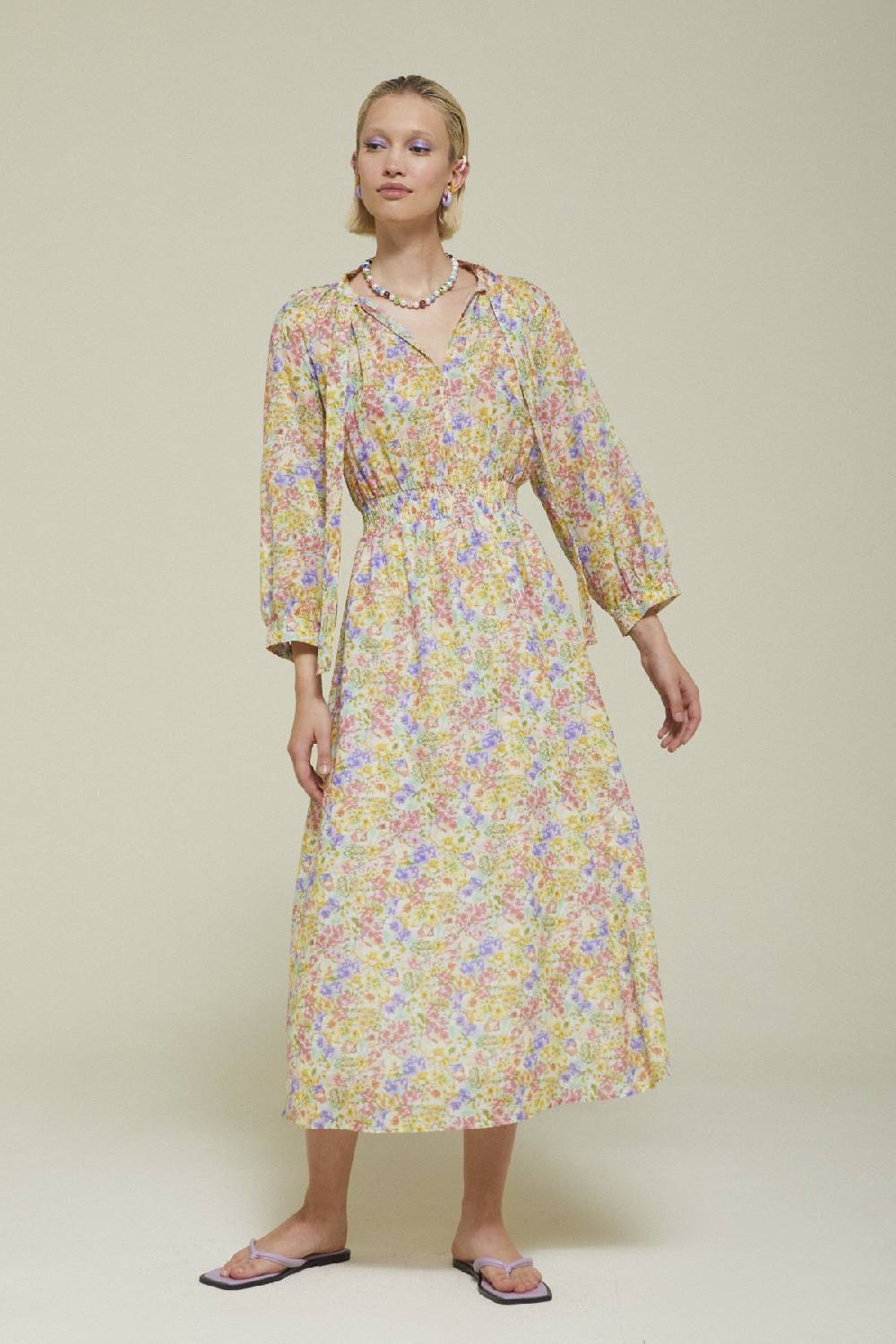 ottod'Ame Printed cotton long dress