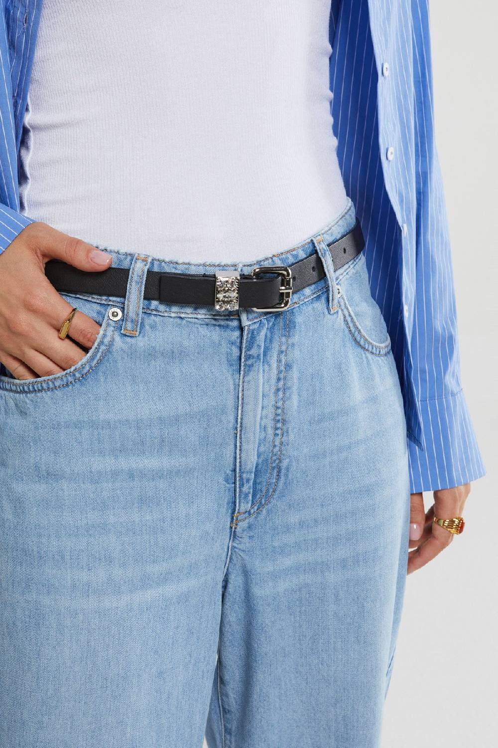 ottod'Ame Leather thin belt Vendite stagionali