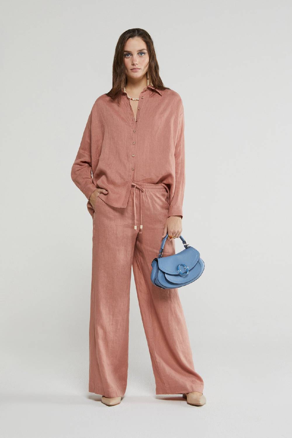 ottod'Ame Linen palazzo trousers
