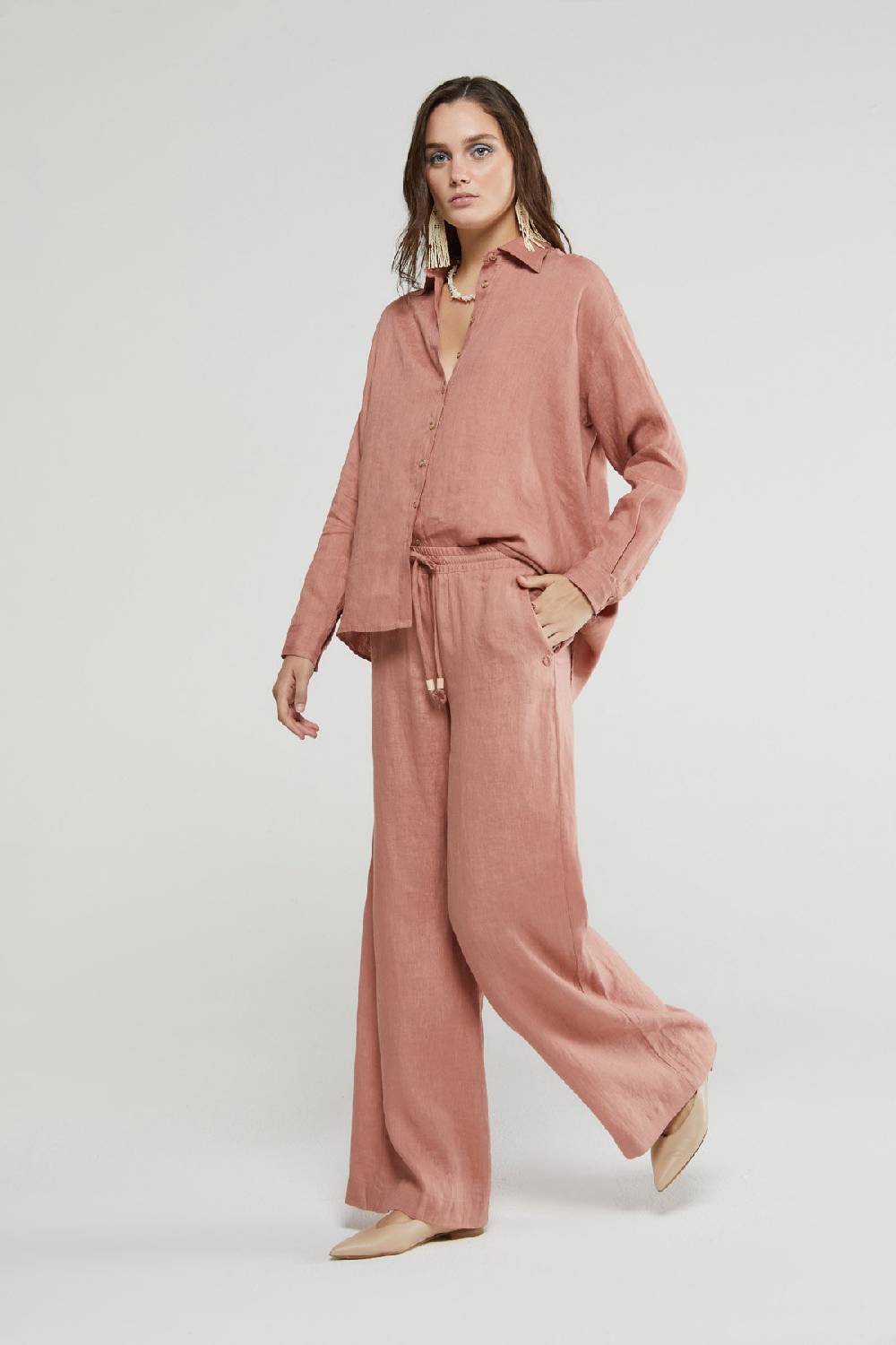 ottod'Ame Linen palazzo trousers Offerta Pasqua