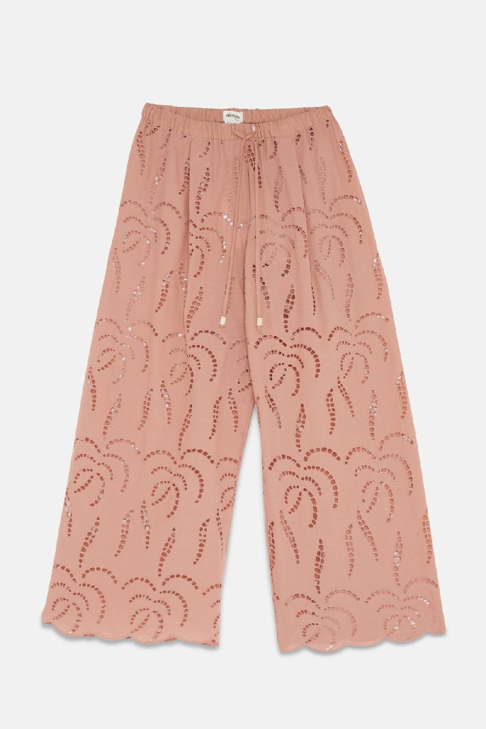 ottod'Ame Broderie anglaise palazzo trousers Offerta Giorno del Papà