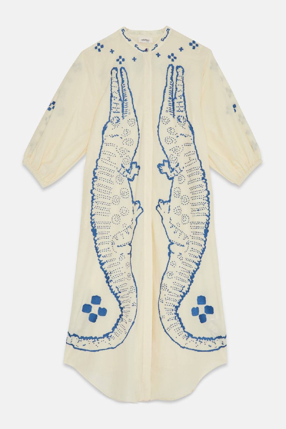 ottod'Ame Cotton kaftan long dress with embroidery Offerte stagionali