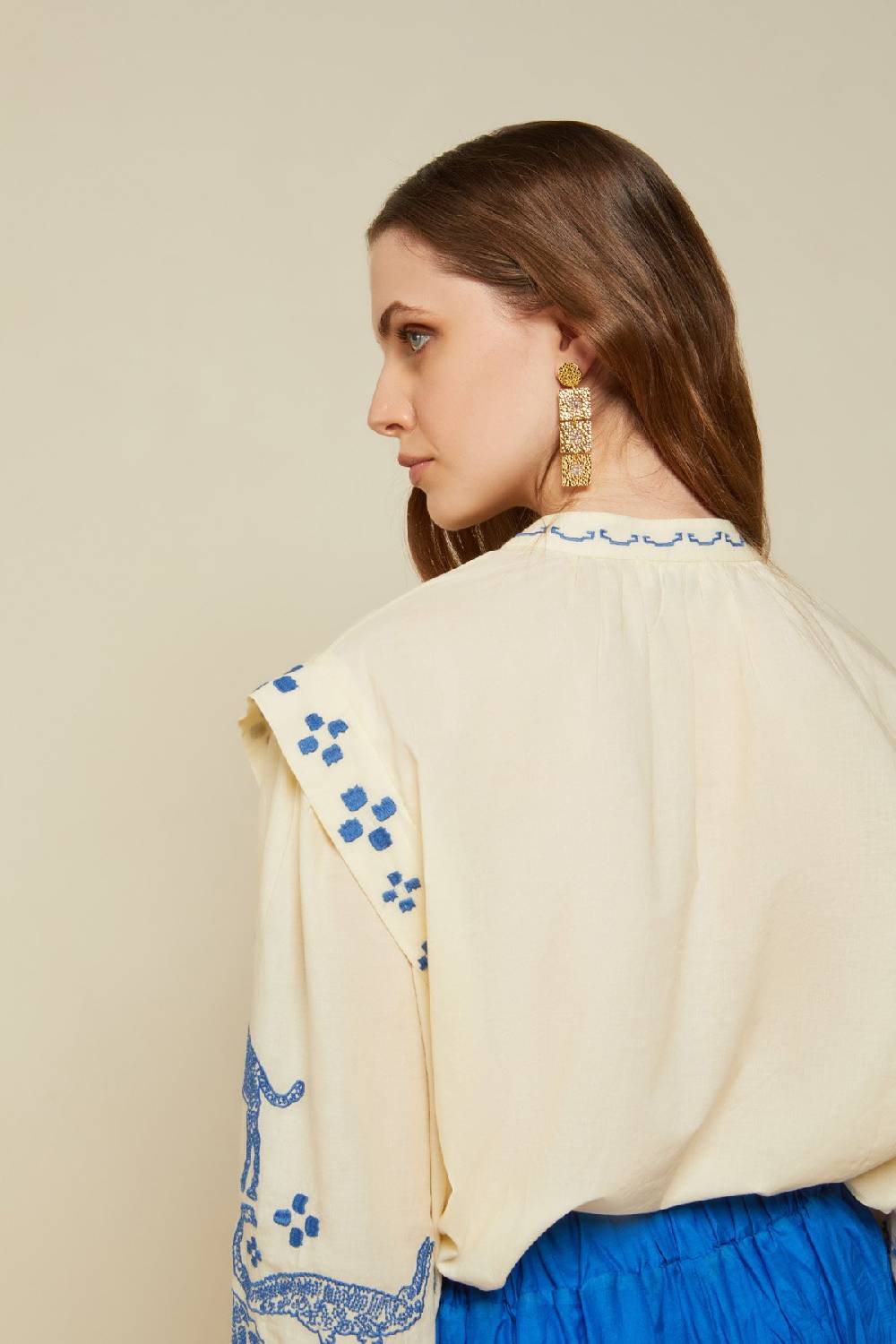 ottod'Ame Cotton shirt with embroidery Liquidazione