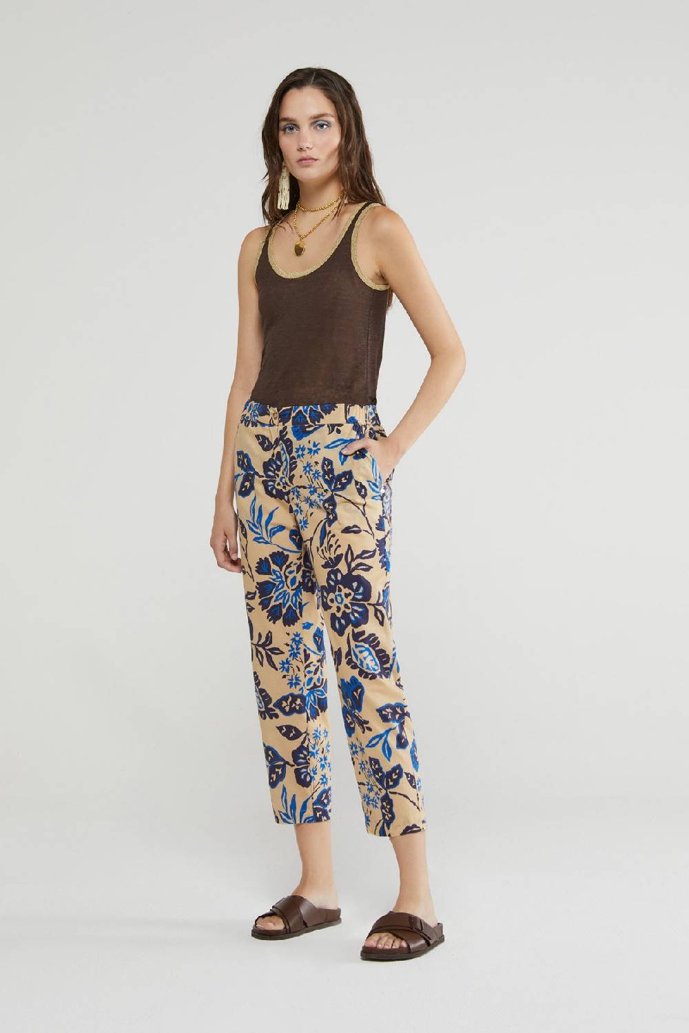 ottod'Ame Cotton ankle length trousers Offerte giornaliere