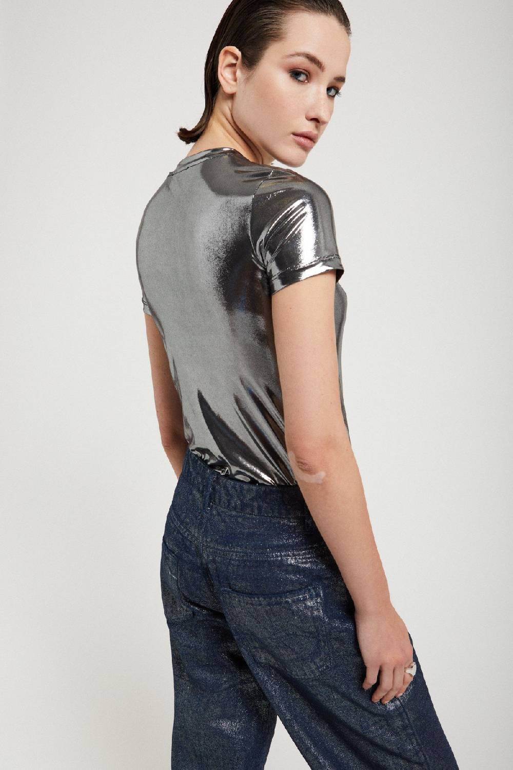 ottod'Ame T-shirt vinyl effect Sconti VIP