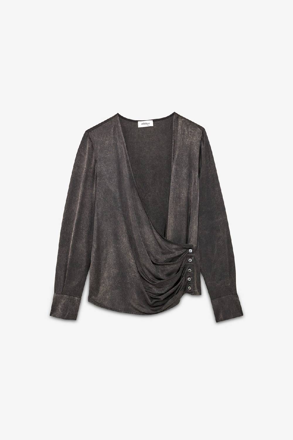 ottod'Ame Viscose blouse with V-neck and side buttoning Ultimo giorno