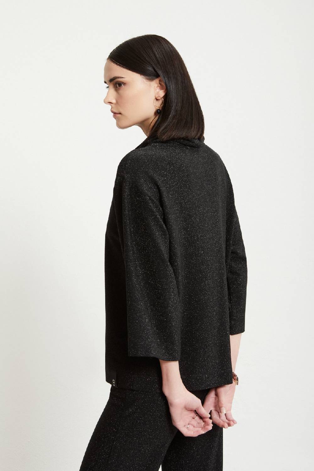 ottod'Ame Viscose blouse with lurex and flared sleeves Fino al 50% di sconto