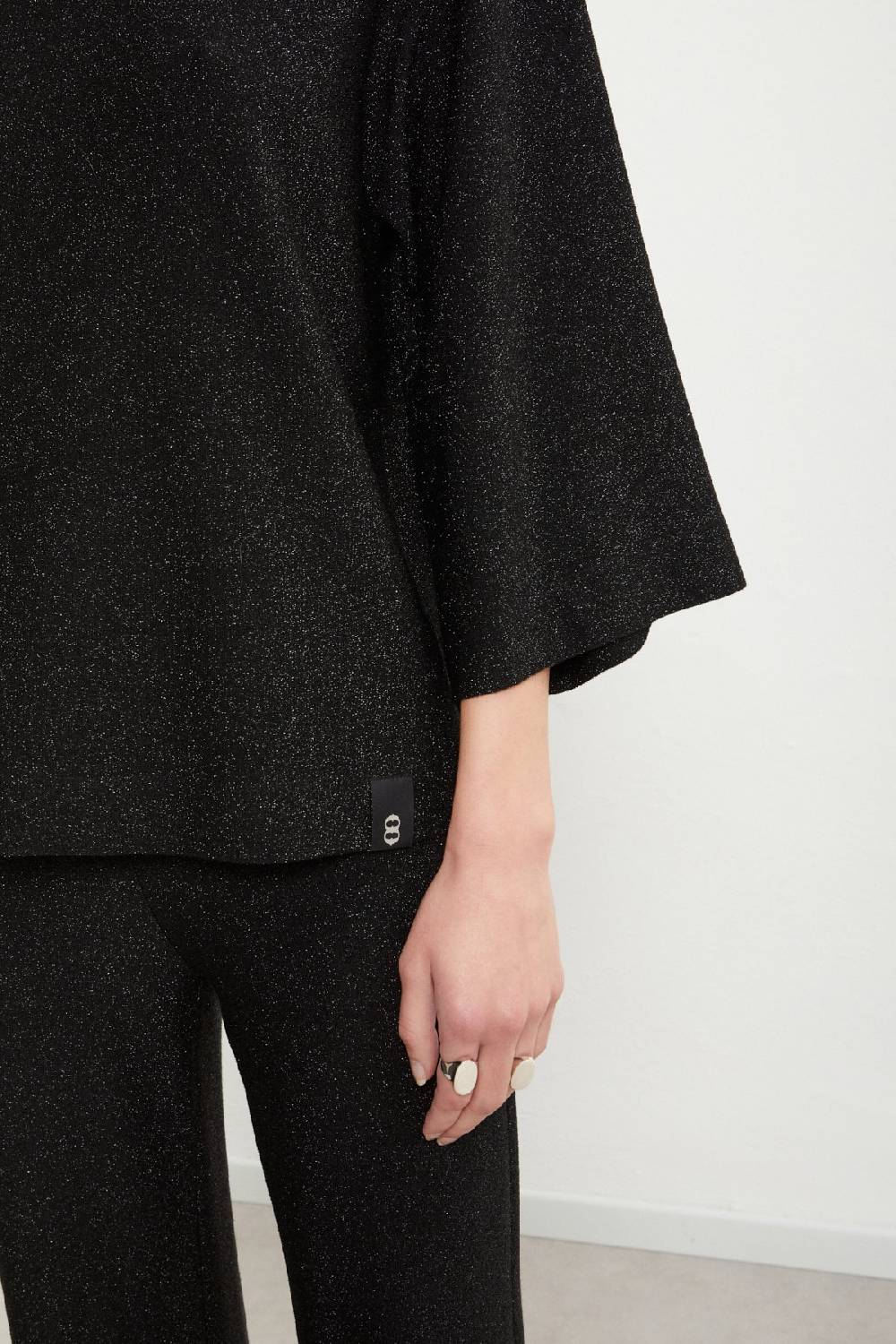 ottod'Ame Viscose blouse with lurex and flared sleeves Fino al 50% di sconto