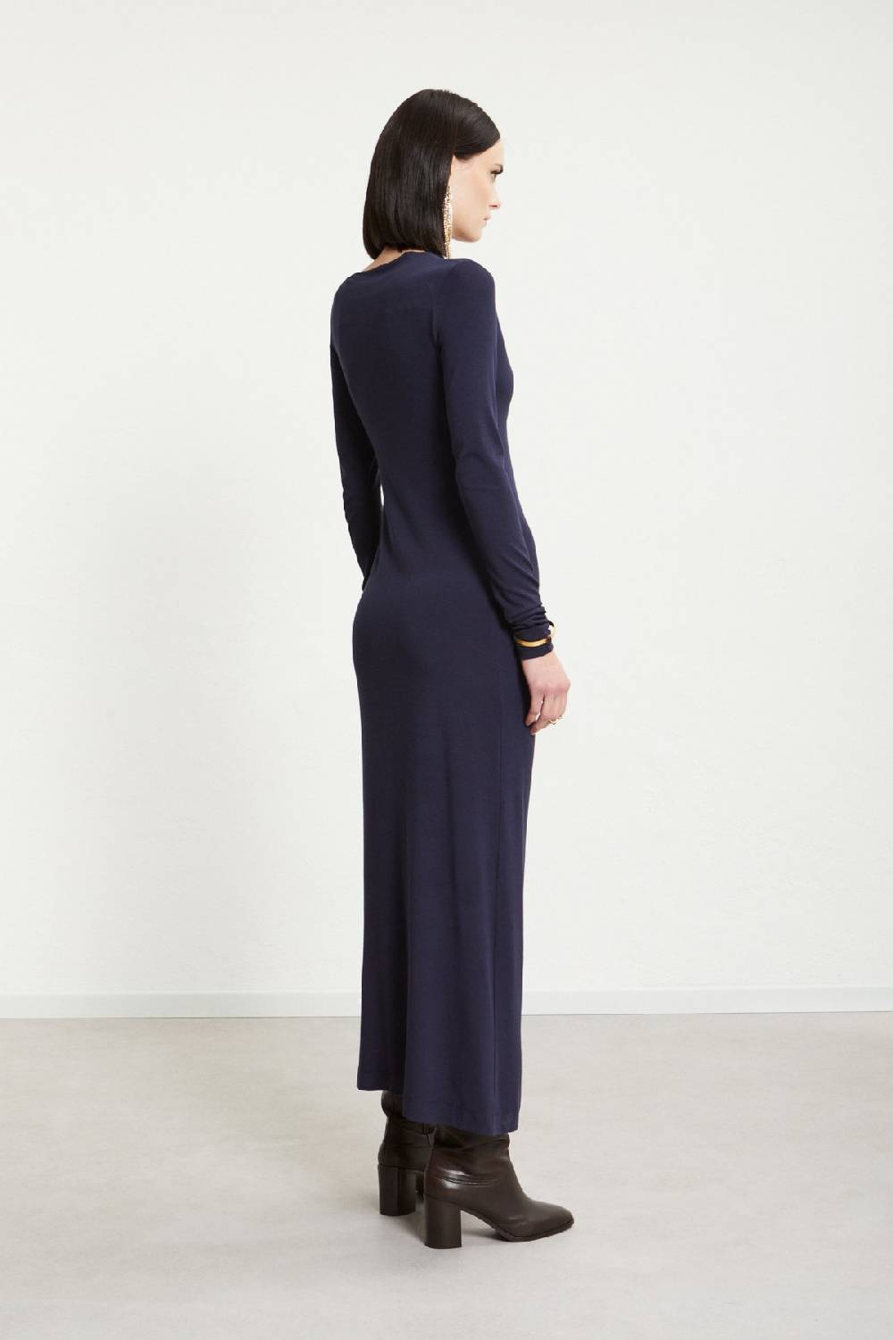 ottod'Ame Viscose long dress with pleats Fino al 65% di sconto