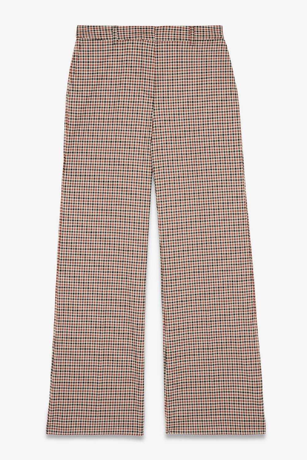 ottod'Ame Printed check straight trousers Only for today