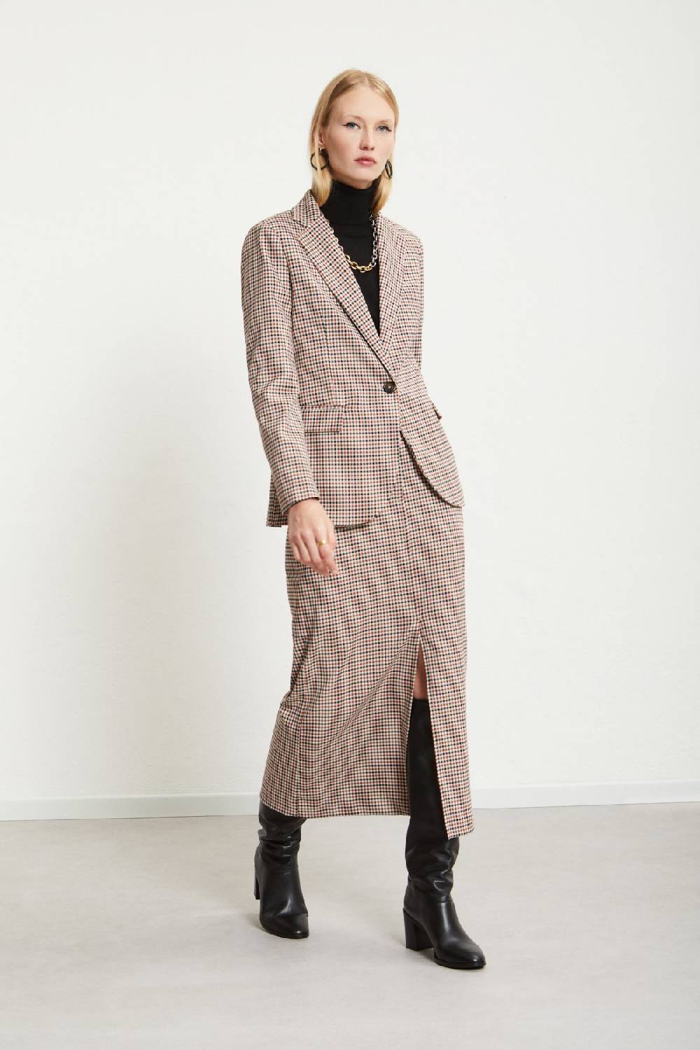 ottod'Ame Printed check jacket Offerta speciale della fabbrica