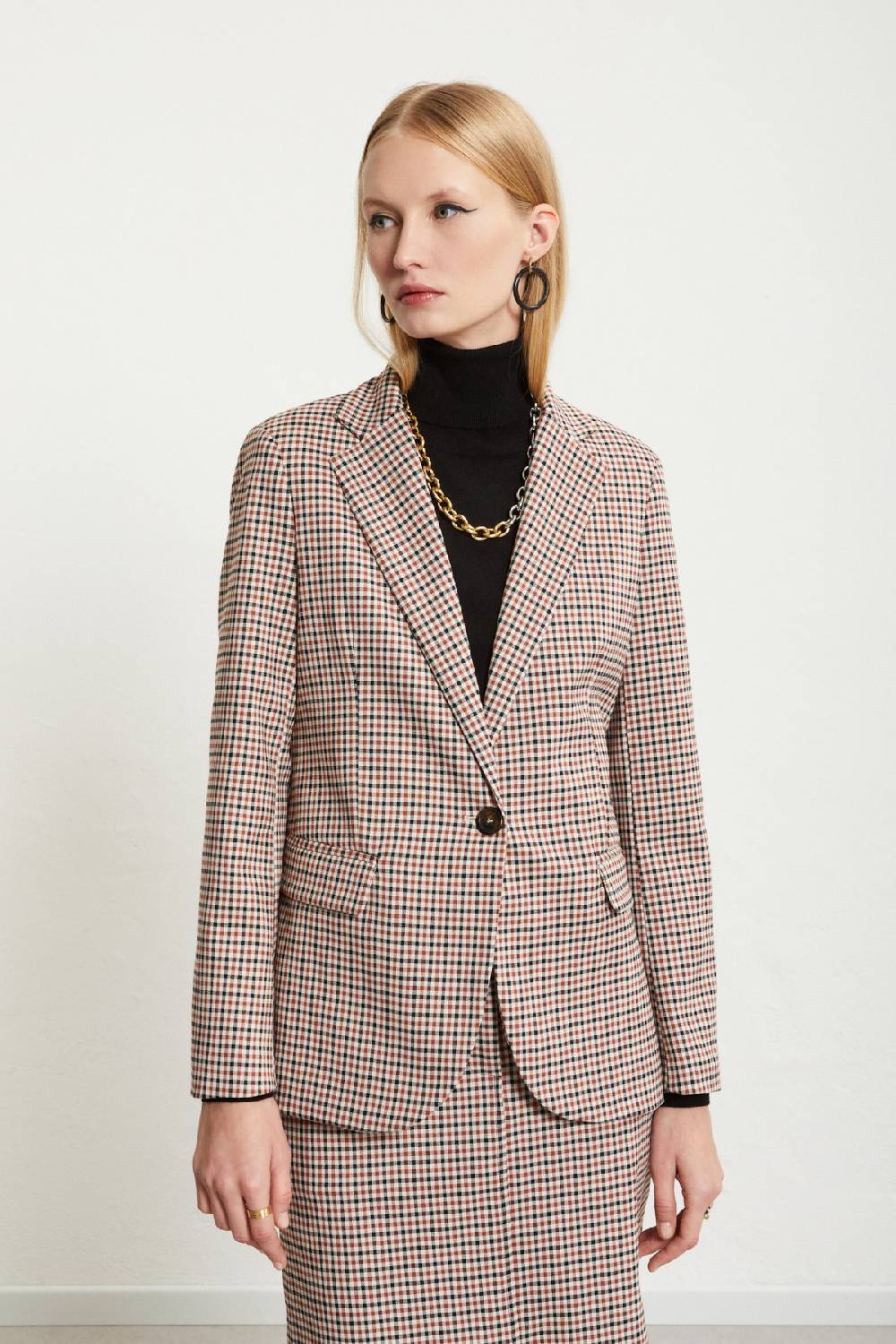 ottod'Ame Printed check jacket Offerta speciale della fabbrica