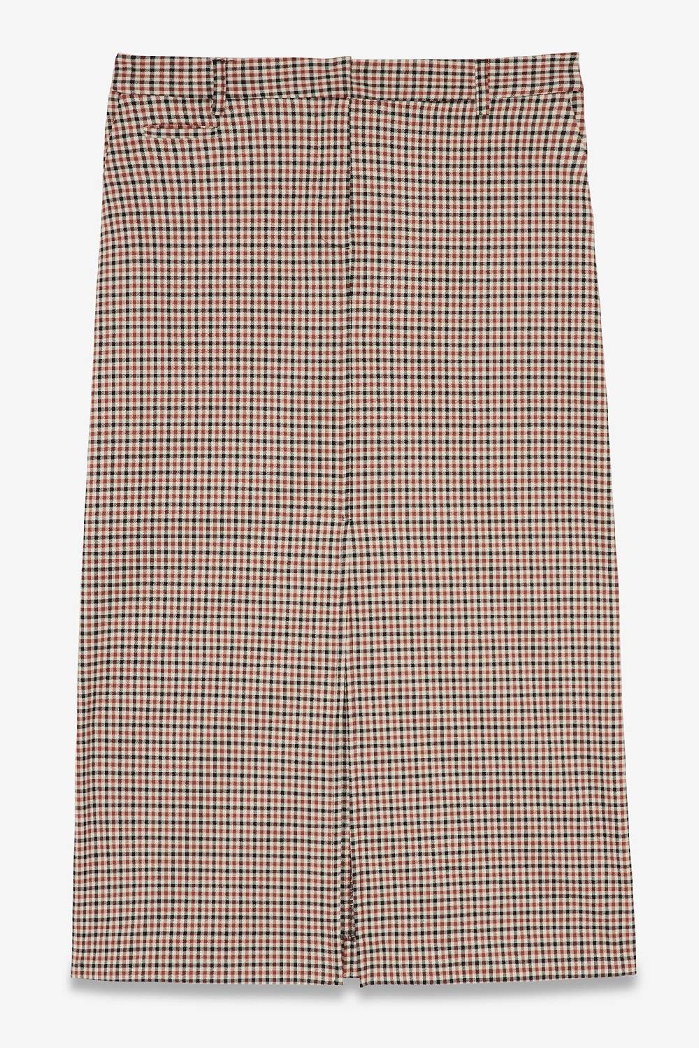 ottod'Ame Printed check long skirt Sostegno trimestrale