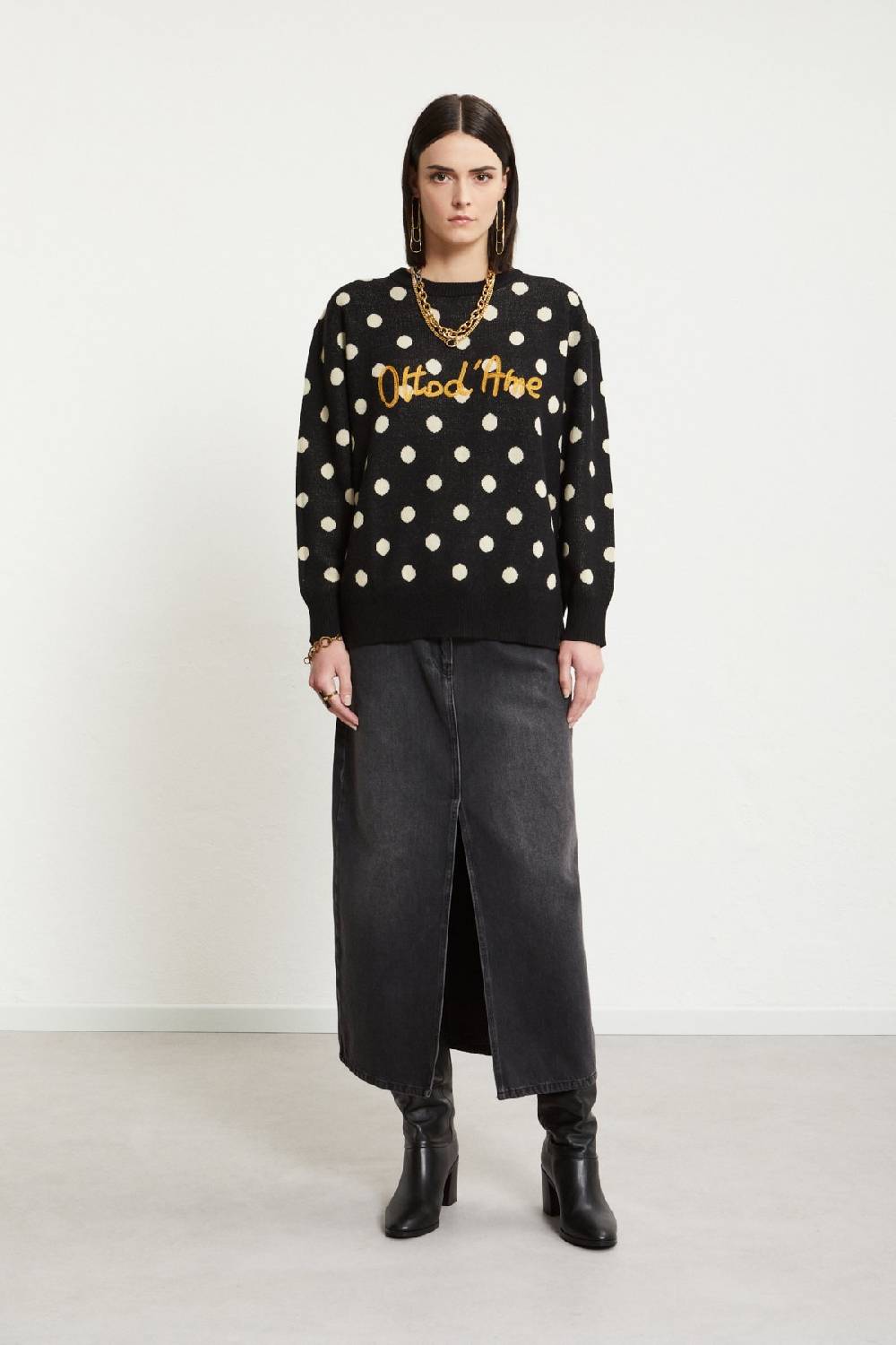 ottod'Ame Denim long skirt Trasporto libero internazionale