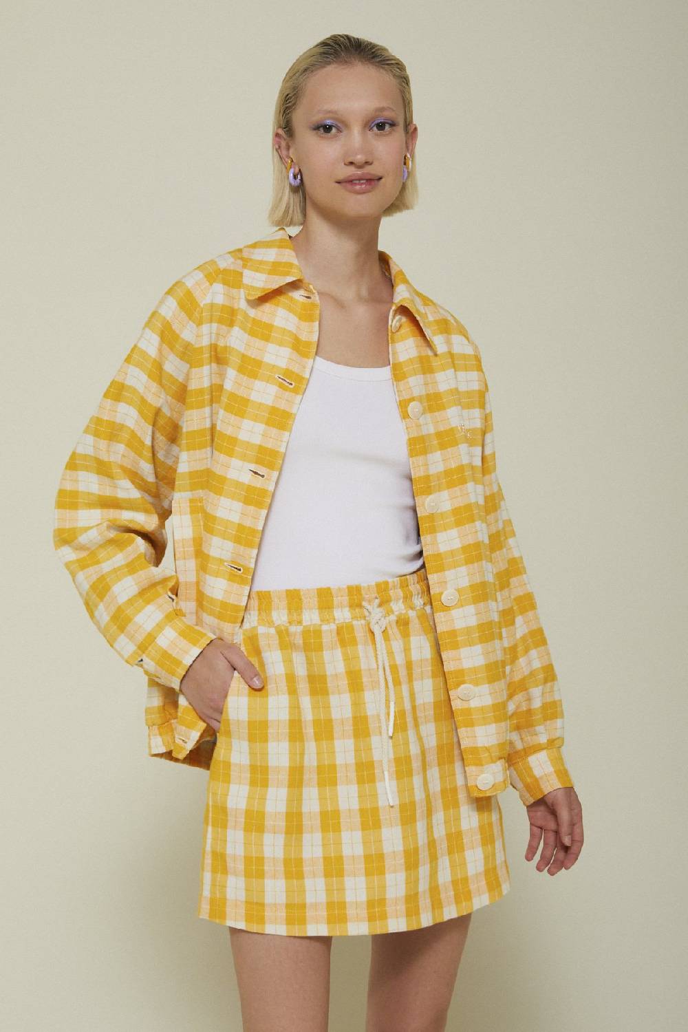 ottod'Ame Linen blend shirt jacket In Linea