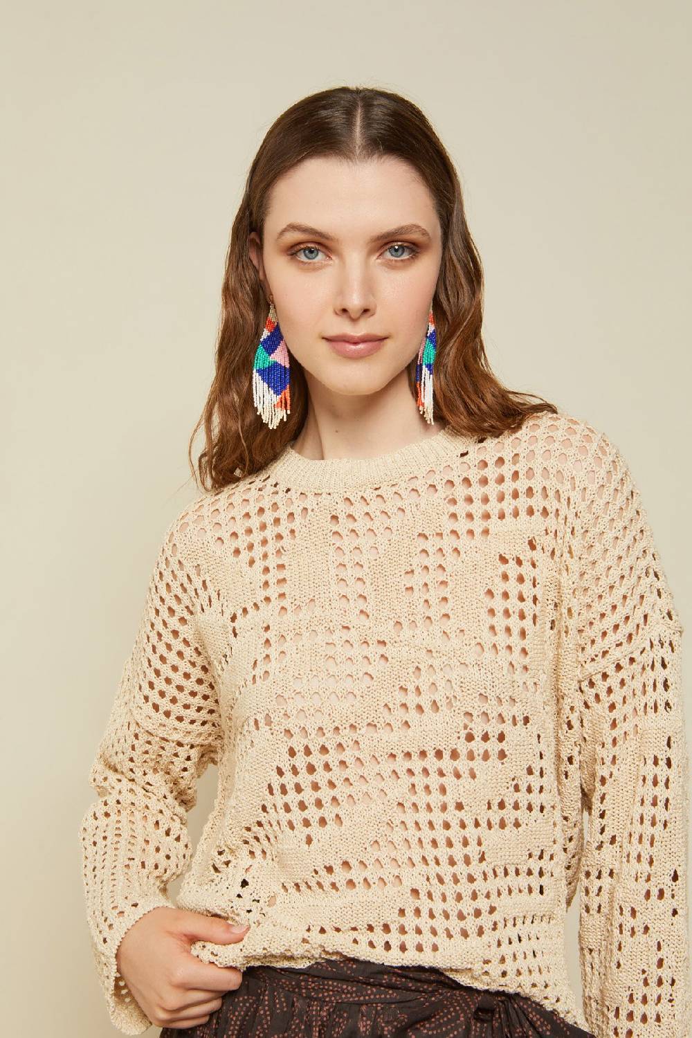 ottod'Ame Fretworked sweater Consegna Veloce