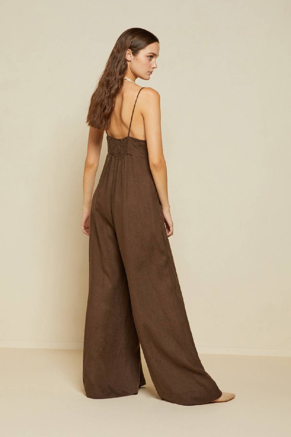 ottod'Ame Linen jumpsuit with lace Fino Al -60%