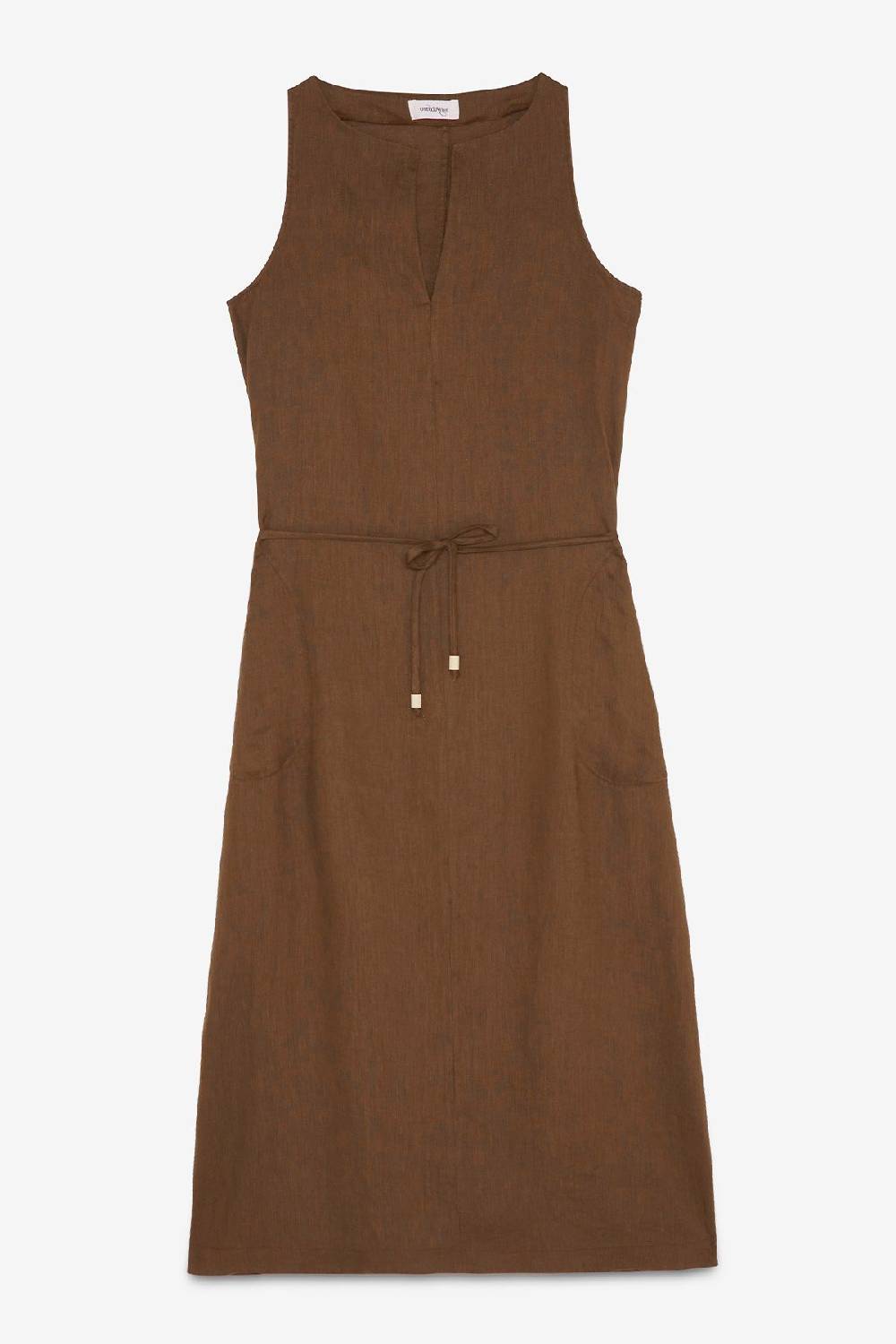 ottod'Ame Linen long dress with belt Shopping Online
