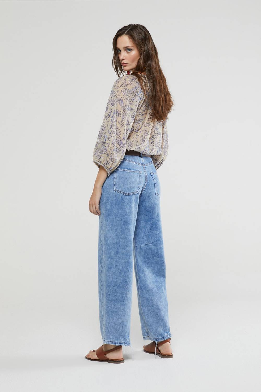 ottod'Ame Cotton shirt with balloon sleeves Prezzo Ridotto