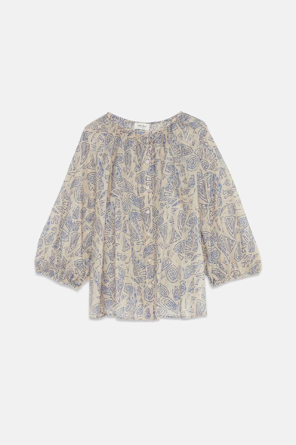 ottod'Ame Cotton shirt with balloon sleeves Prezzo Ridotto