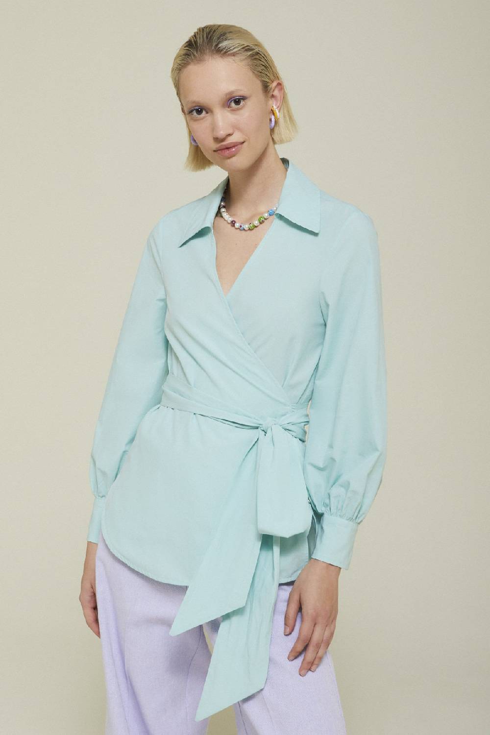 ottod'Ame Poplin sweater with sash Outlet