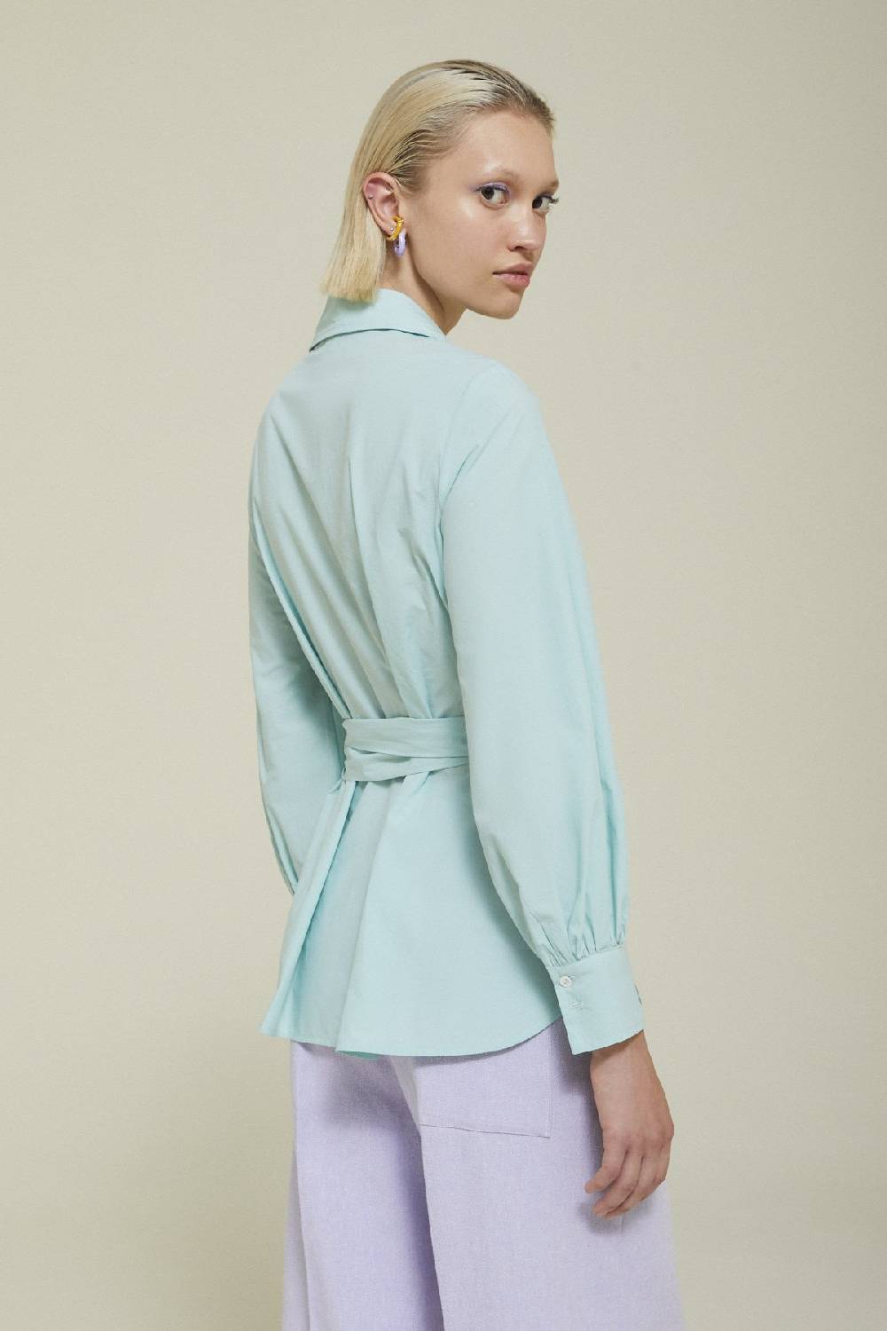 ottod'Ame Poplin sweater with sash Outlet