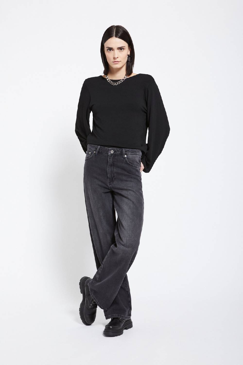 ottod'Ame Viscose blouse with flared sleeves