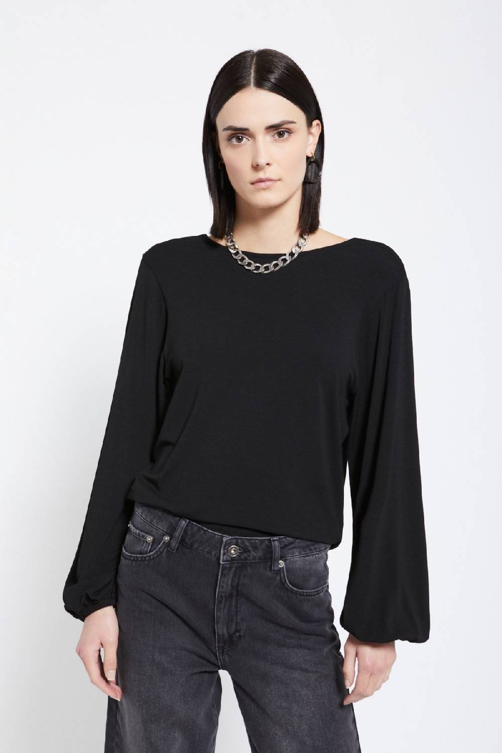 ottod'Ame Viscose blouse with flared sleeves Shopping online