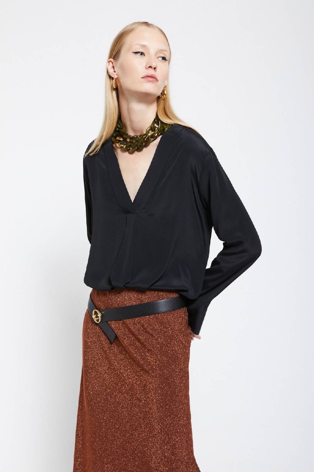 ottod'Ame Silk-blend blouse Offerta natalizia