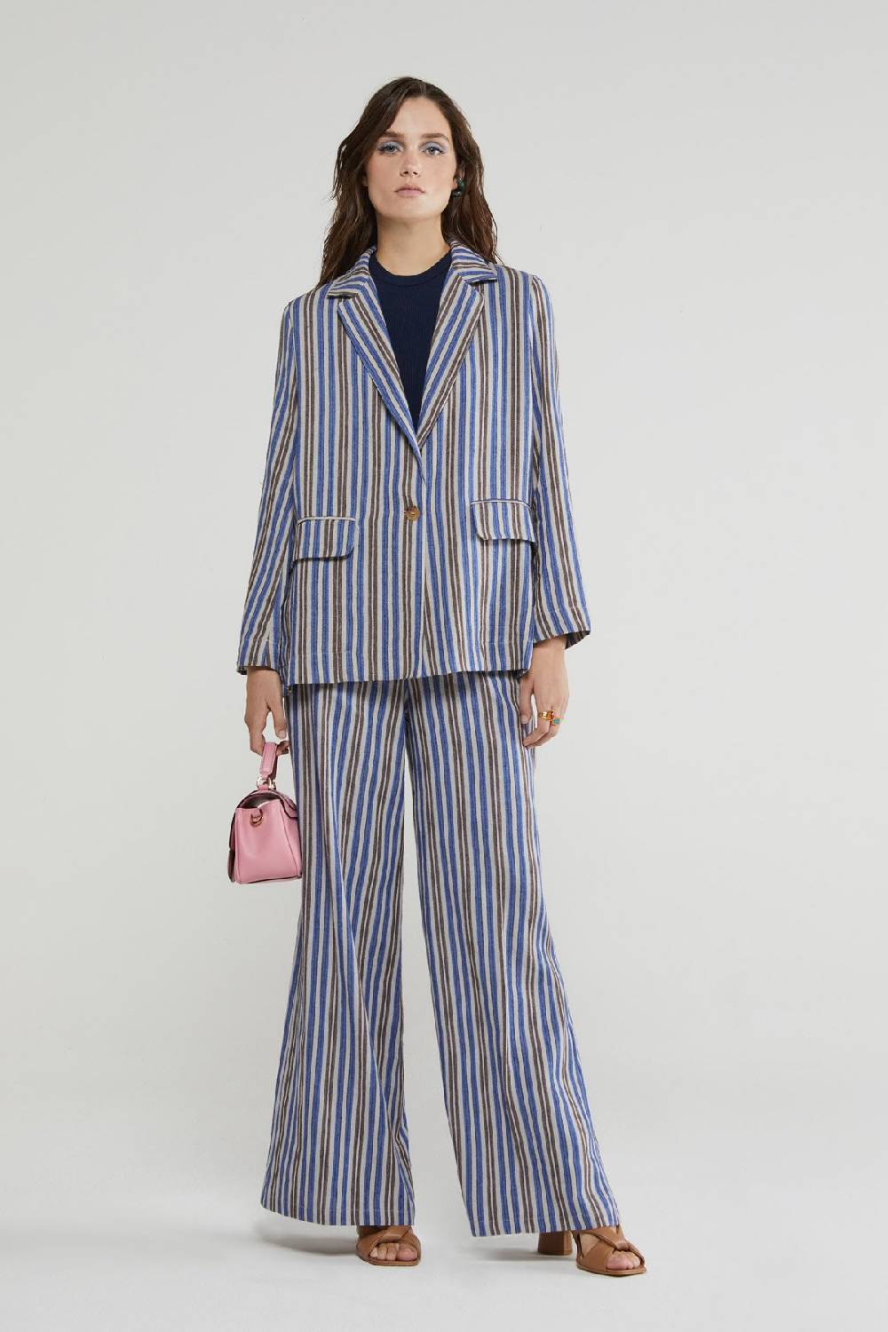 ottod'Ame Linen blend palazzo trousers