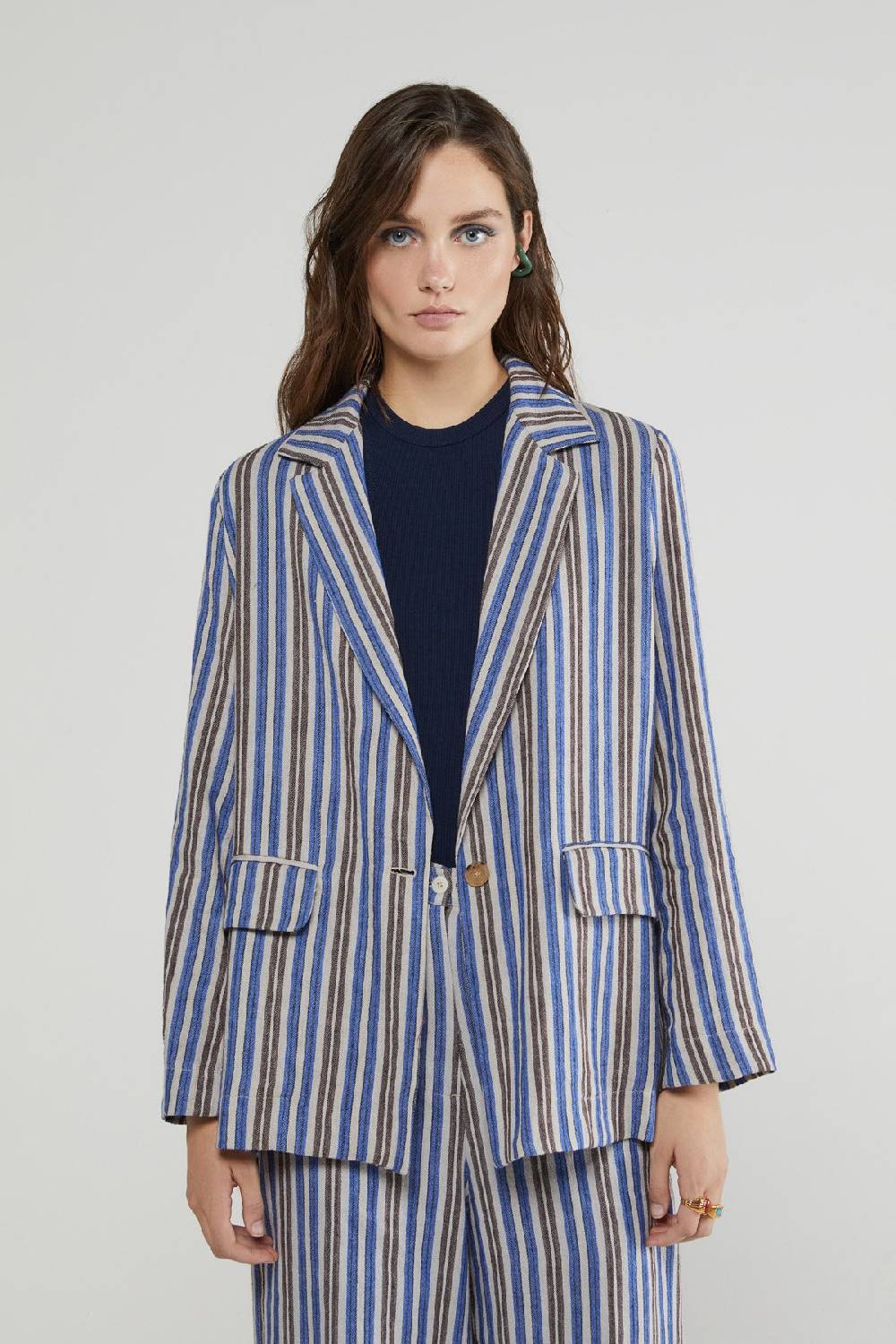 ottod'Ame Linen blend one button jacket Latest fashion