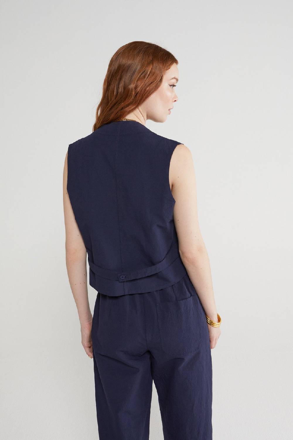 ottod'Ame Linen blend waistcoat top Offerte stagionali