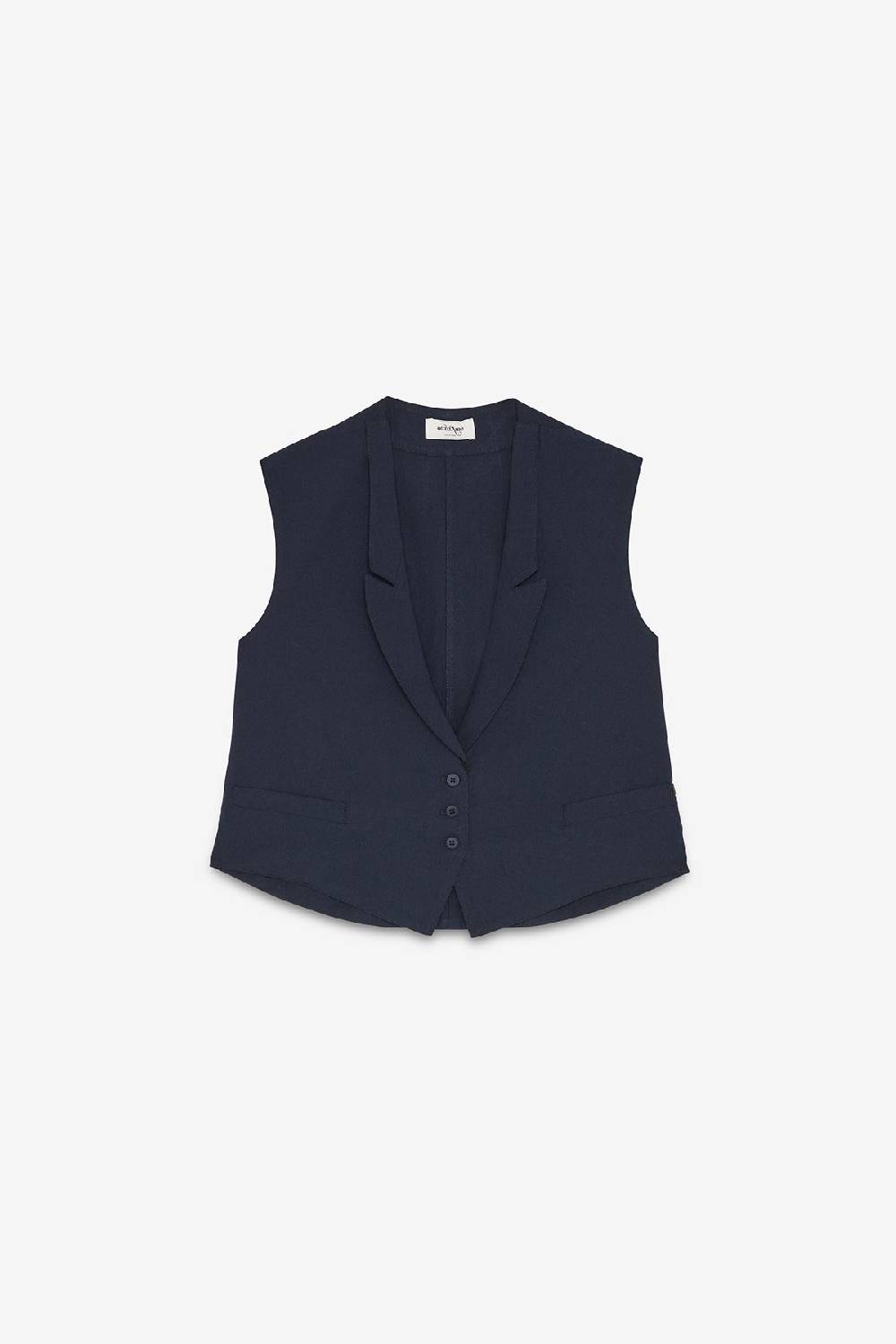 ottod'Ame Linen blend waistcoat top Offerte stagionali