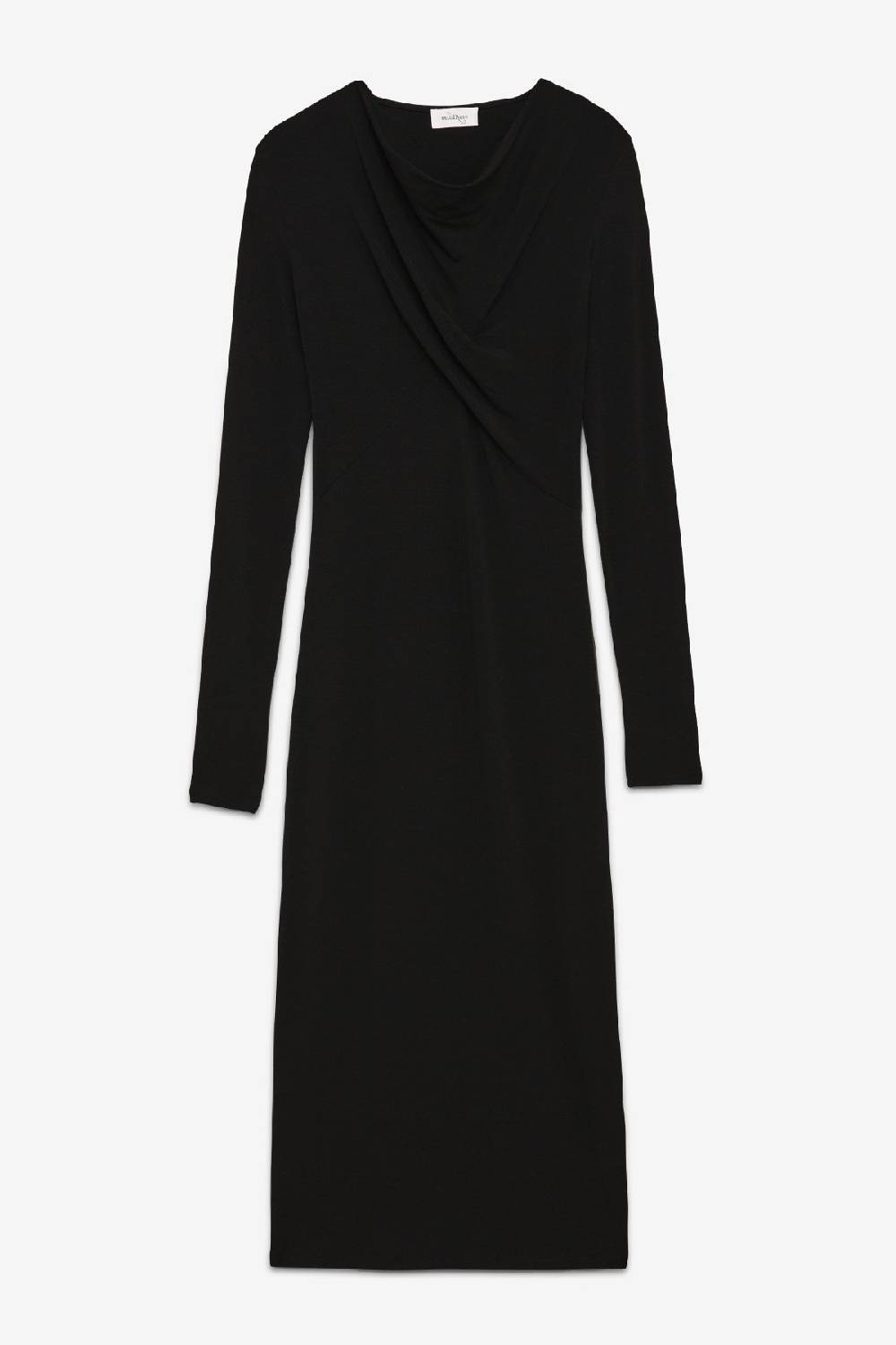 ottod'Ame Viscose long dress with pleats on the neck Liquidazione