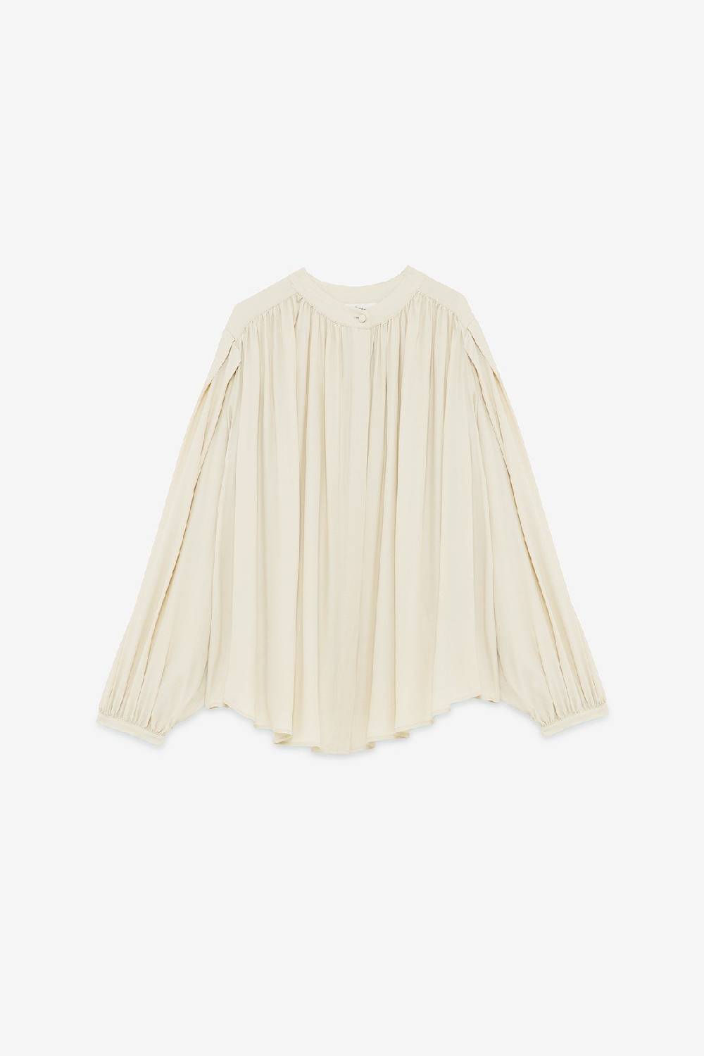 ottod'Ame Silk-blend draped blouse Offerte speciali