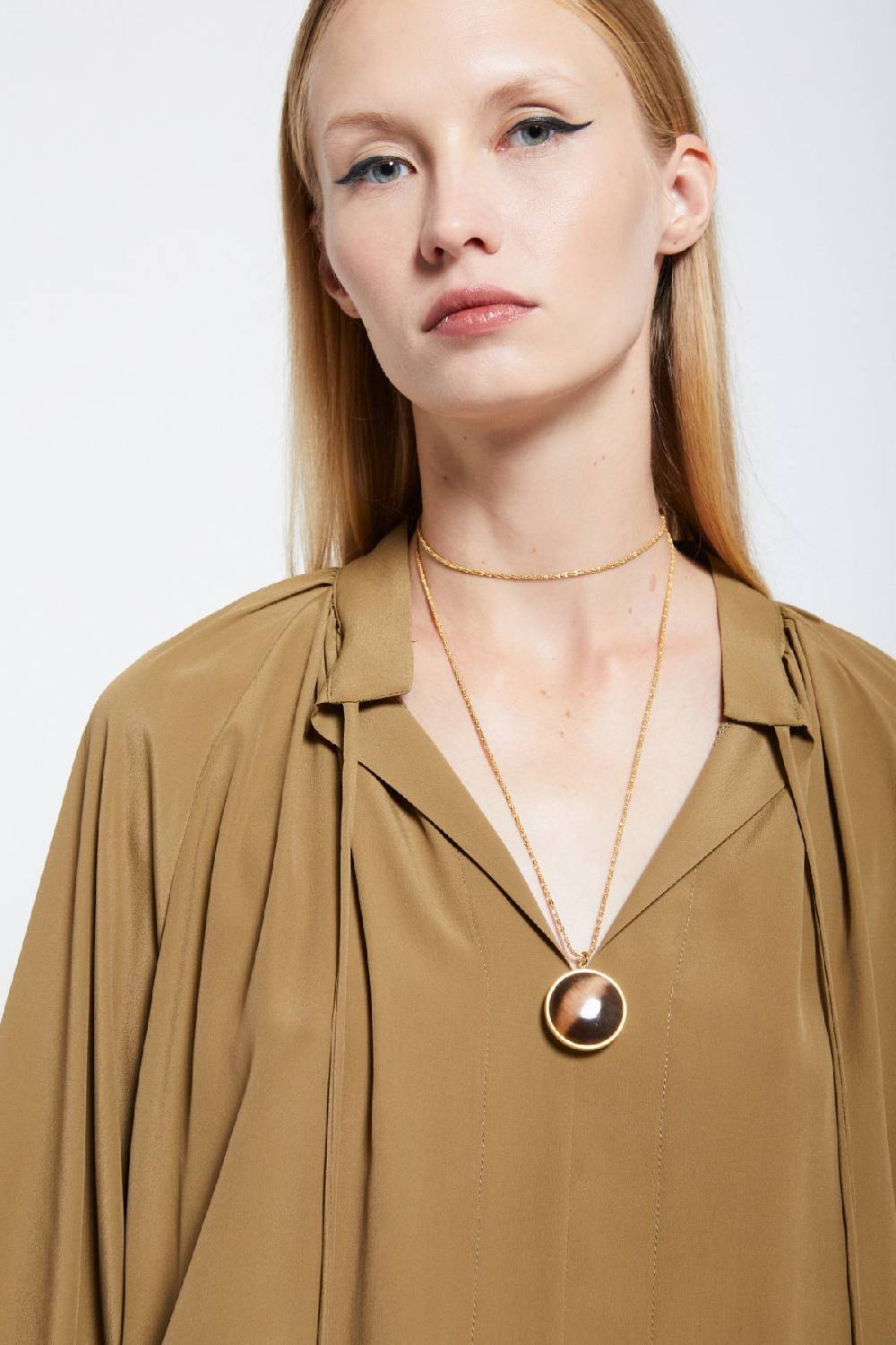 ottod'Ame Silk-blend blouse with drawstring Offerta settimanale