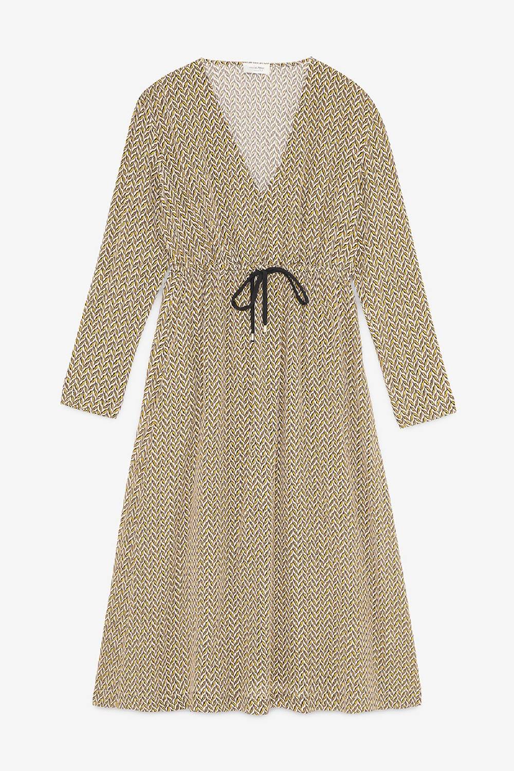 ottod'Ame Viscose midi dress with drawstring Rilascio limitato