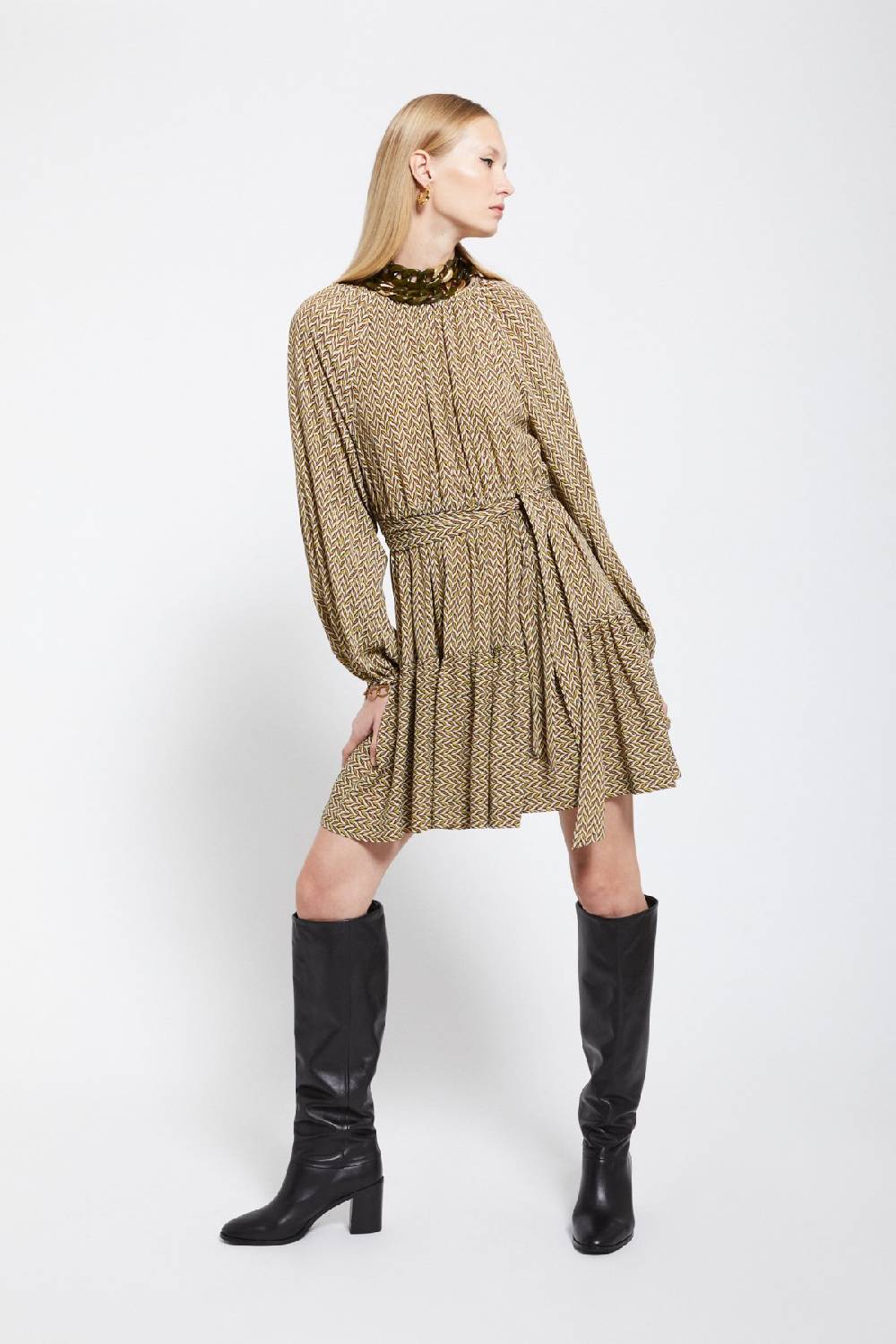 ottod'Ame Viscose short dress with sash