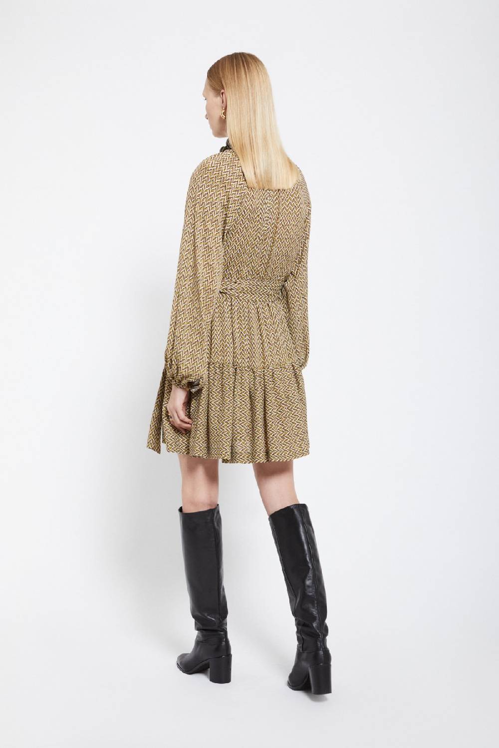 ottod'Ame Viscose short dress with sash Latest stili