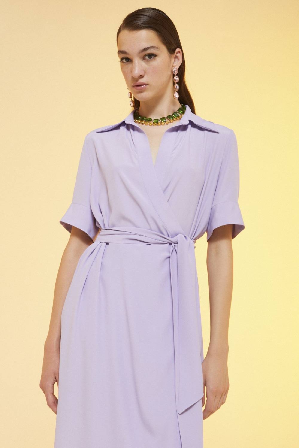 ottod'Ame Silk blend fluid long dress Fino al 50% di sconto