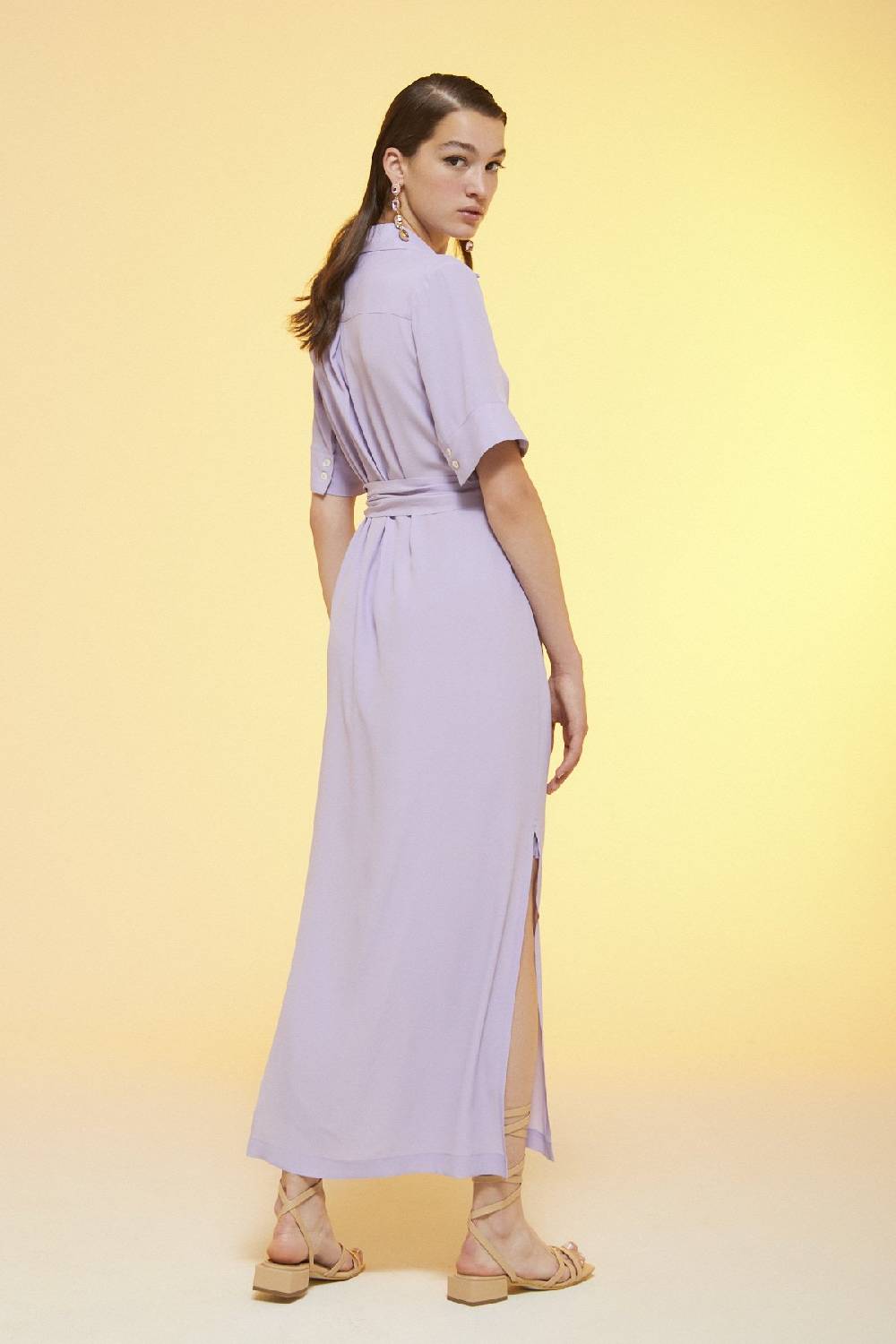 ottod'Ame Silk blend fluid long dress Fino al 50% di sconto