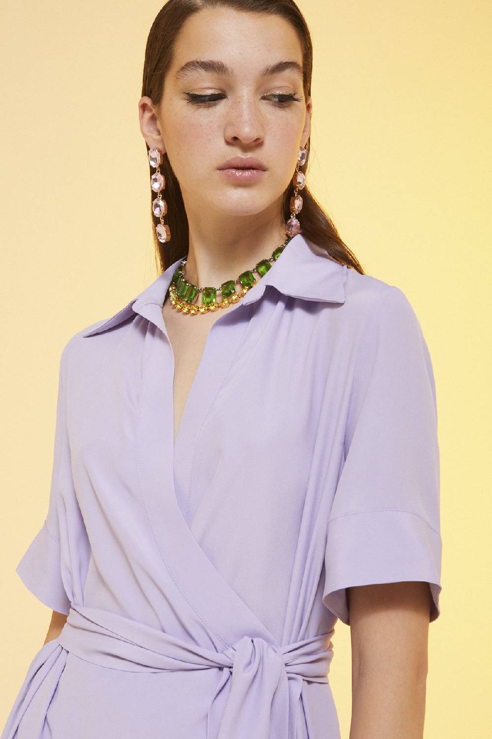 ottod'Ame Silk blend fluid long dress Fino al 50% di sconto