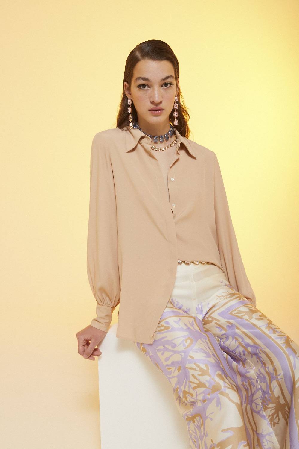 ottod'Ame Silk blend shirt Fino al 60% di sconto