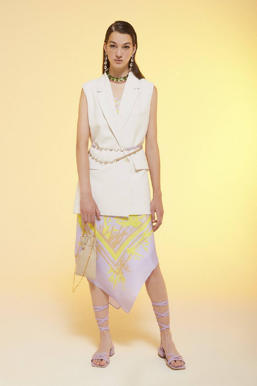 ottod'Ame Printed viscose sarong dress